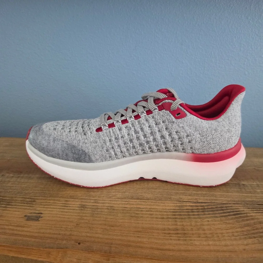 Rabbit Mens Dream Chaser Running Shoes Scarlet Sage Grey Knit‎ RMSDC-650 Size 11